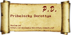 Pribelszky Dorottya névjegykártya
